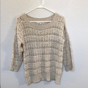 F21 cream sweater